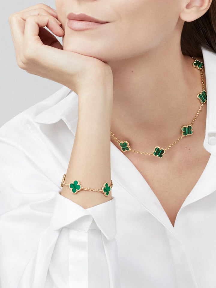 CLOVER LEAF NECKLACE 10 | EMERALD