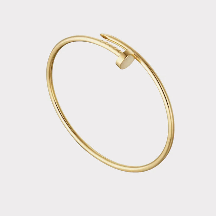 NAIL BRACELET THIN | GOLD