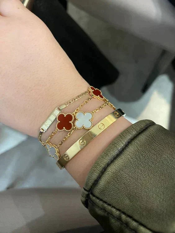 GOLD RED | STACKABLE BRACELET SET