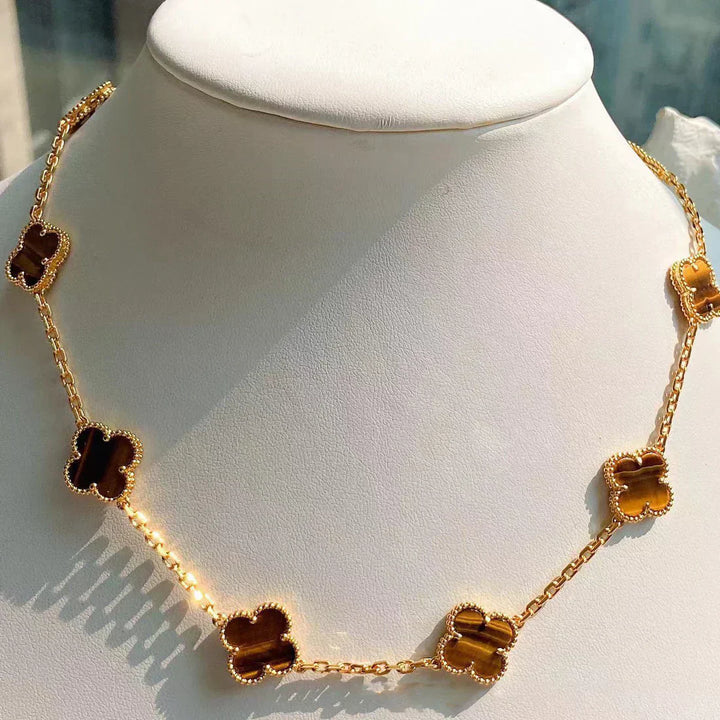 CLOVER LEAF NECKLACE 10 | AMBER