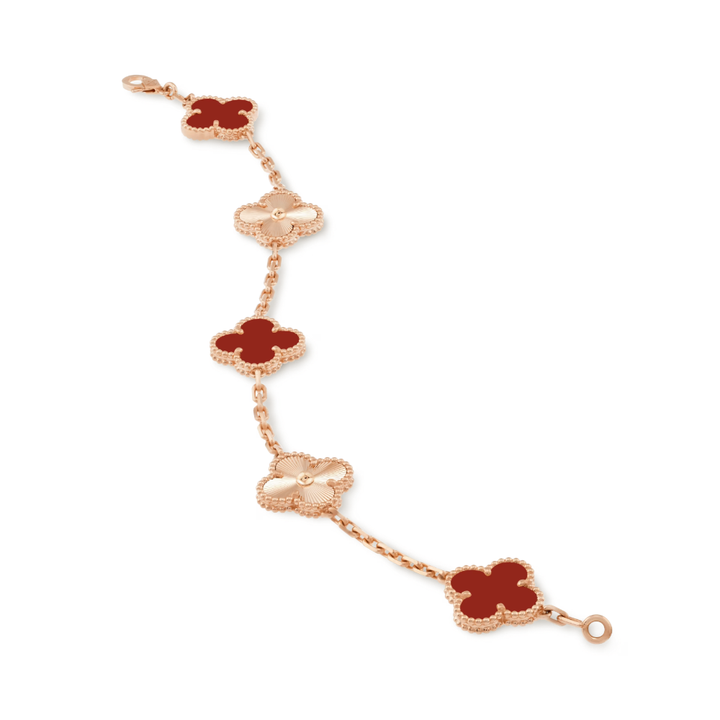 CLOVER LEAF BRACELET | RED ROSE GOLD